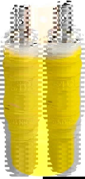 Straight Blade Plug: Industrial, L6-30P, 250VAC, Yellow